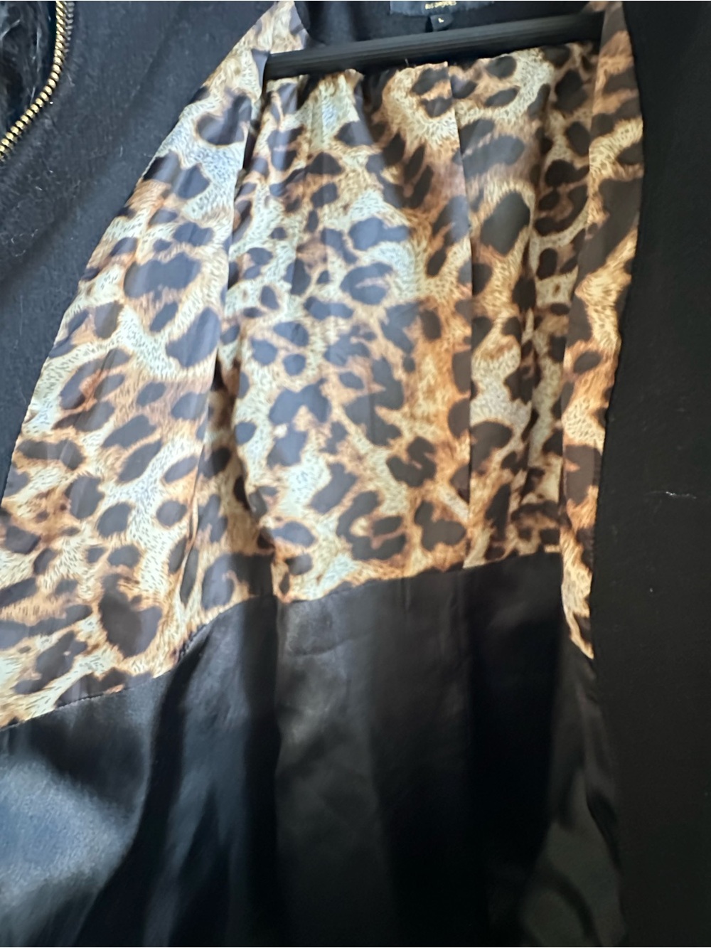 Laundry By Shelli Segal Black Hooded Trench Coat with Faux Fur Trim - Picture 6 of 6